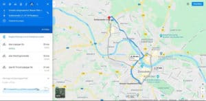 Fahrradroute en Google Maps en Elektrofahrrad24