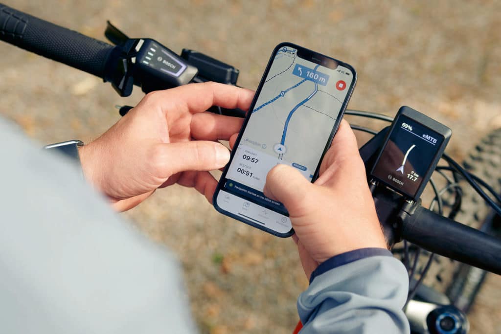 Planificación de rutas con komoot y el display para bicicletas eléctricas Bosch Kiox 300